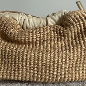 Mansur Gavriel Raffia Mini Cloud Clutch